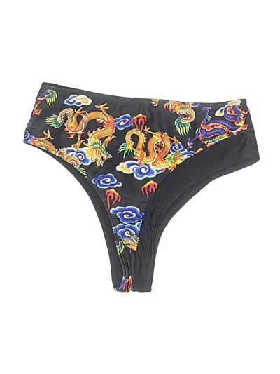Pre-owned Shein Swimsuit Bottoms In Black