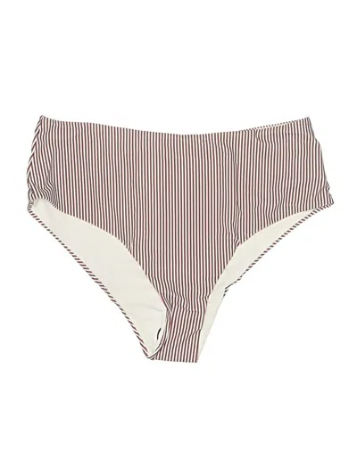 Pre-owned Shein Swimsuit Bottoms In Burgundy