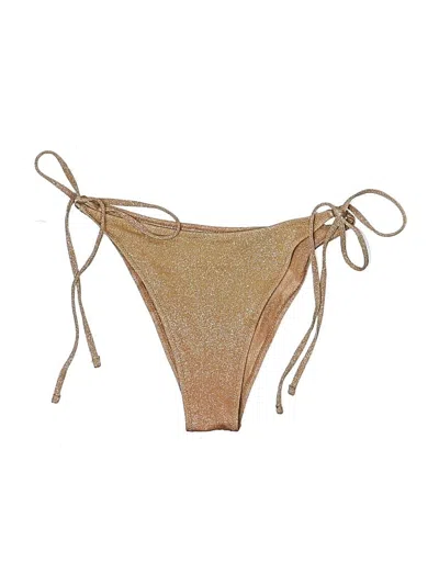 Pre-owned Shein Swimsuit Bottoms In Gold