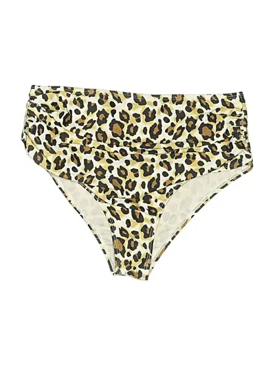 Pre-owned Shein Swimsuit Bottoms In Gold