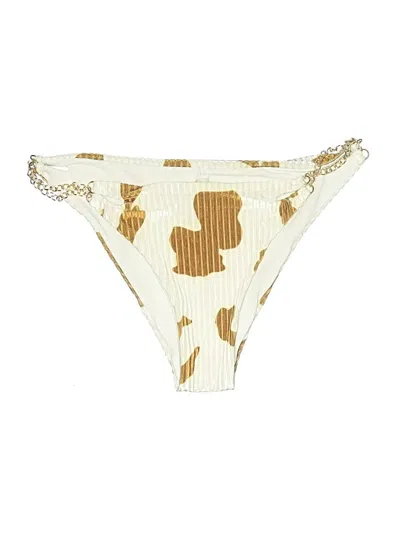 Pre-owned Shein Swimsuit Bottoms In Gold
