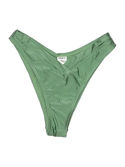 Pre-owned Shein Swimsuit Bottoms In Green
