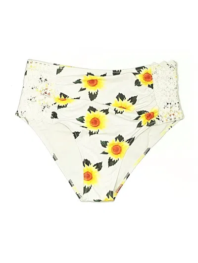 Pre-owned Shein Swimsuit Bottoms In White