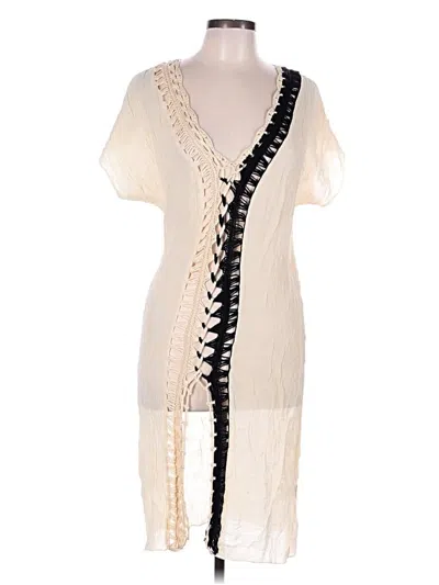 Pre-owned Shein Swimsuit Cover Up In Ivory