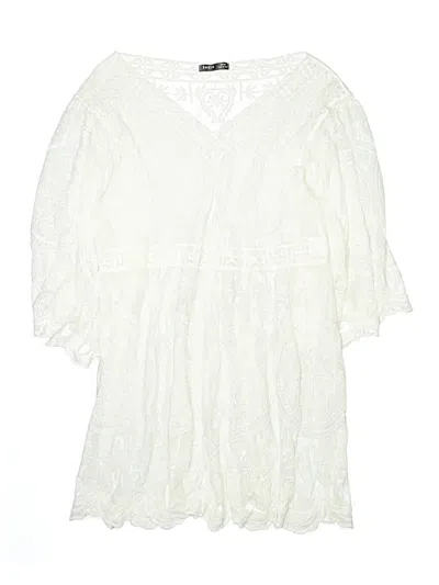 Pre-owned Shein Swimsuit Cover Up In Ivory