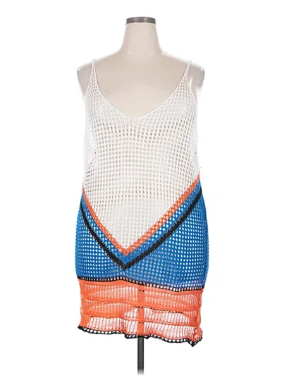 Pre-owned Shein Swimsuit Cover Up In White