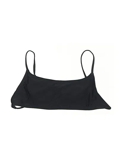 Pre-owned Shein Swimsuit Top Black Solid Pattern Swimwear