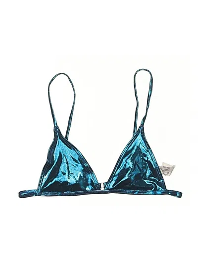 Pre-owned Shein Swimsuit Top Blue Swimwear