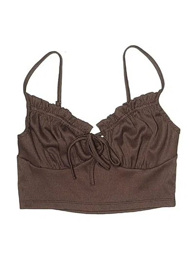 Pre-owned Shein Swimsuit Top Brown Swimwear