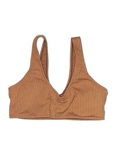 Pre-owned Shein Swimsuit Top Brown Swimwear