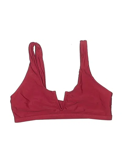 Pre-owned Shein Swimsuit Top Burgundy Swimwear