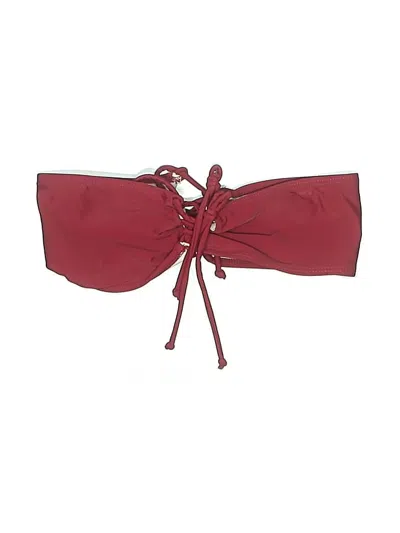 Pre-owned Shein Swimsuit Top Burgundy Swimwear