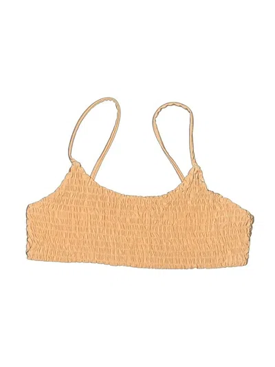 Pre-owned Shein Swimsuit Top Gold Swimwear