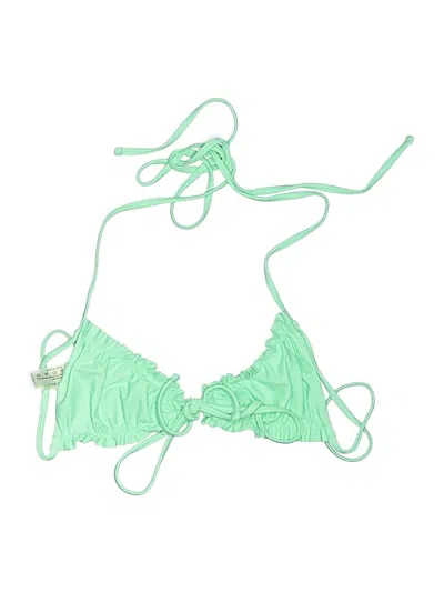 Pre-owned Shein Swimsuit Top Green Swimwear