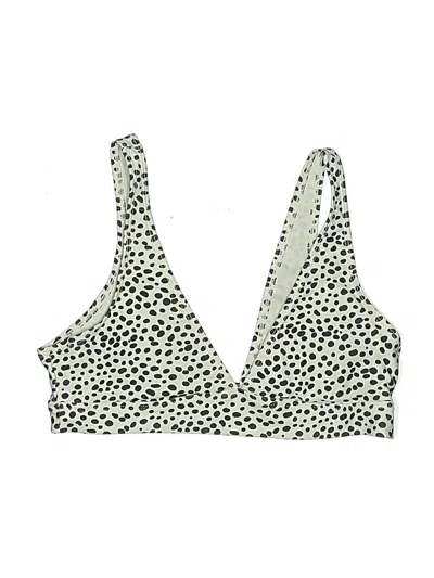 Pre-owned Shein Swimsuit Top Ivory Animal Print Pattern Swimwear