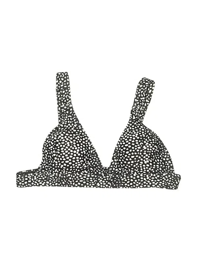 Pre-owned Shein Swimsuit Top Ivory Animal Print Pattern Swimwear In White