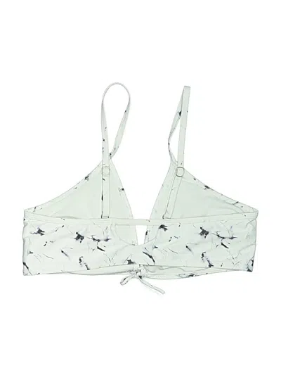 Pre-owned Shein Swimsuit Top Ivory Print Pattern Swimwear In White