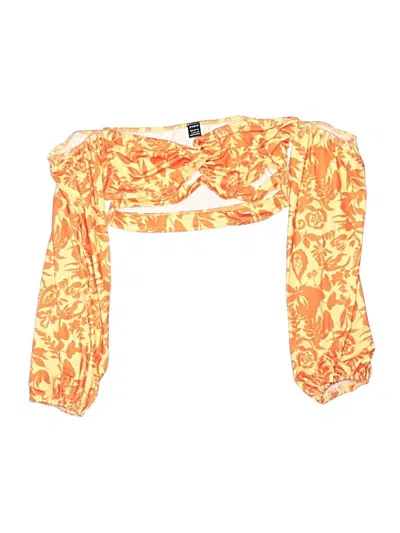 Pre-owned Shein Swimsuit Top Orange Swimwear