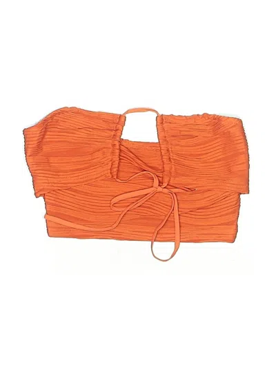 Pre-owned Shein Swimsuit Top Orange Swimwear
