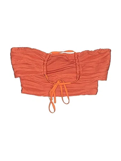 Pre-owned Shein Swimsuit Top Orange Swimwear