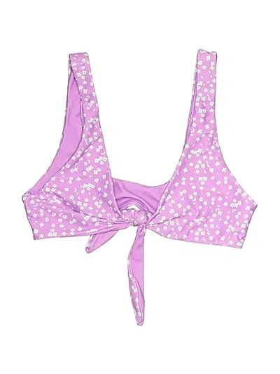 Pre-owned Shein Swimsuit Top Pink Stars Pattern Swimwear