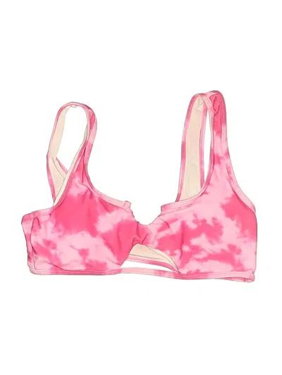 Pre-owned Shein Swimsuit Top Pink Tie-dye Pattern Swimwear
