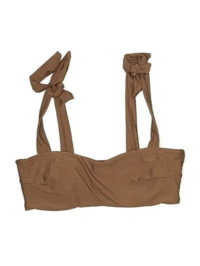 Pre-owned Shein Swimsuit Top Tan Swimwear In Brown