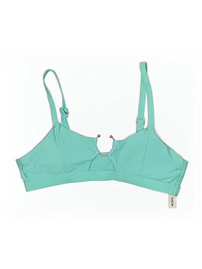 Pre-owned Shein Swimsuit Top Teal Swimwear