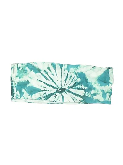 Pre-owned Shein Swimsuit Top Teal Swimwear In Blue