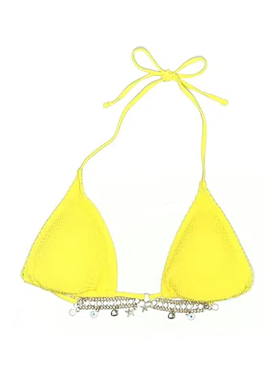 Pre-owned Shein Swimsuit Top Yellow Swimwear