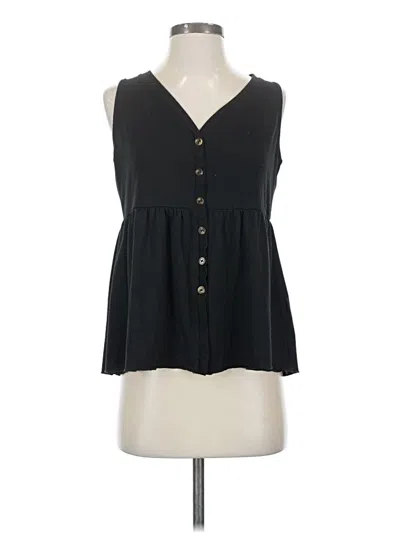 Pre-owned Shein Tank Top Black Plunge Neckline Tops