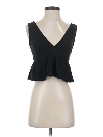 Pre-owned Shein Tank Top Black Plunge Neckline Tops