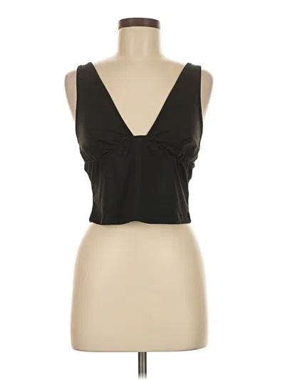 Pre-owned Shein Tank Top Black Plunge Neckline Tops