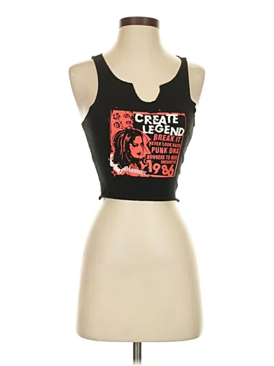 Pre-owned Shein Tank Top Black Strapless Neckline Tops