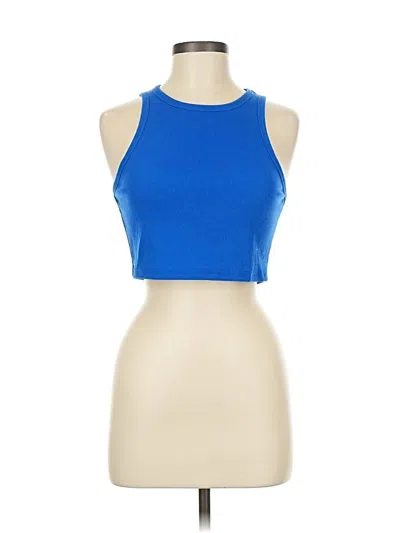 Pre-owned Shein Tank Top Blue Halter Neckline Tops