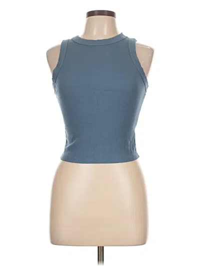 Pre-owned Shein Tank Top Blue Halter Neckline Tops