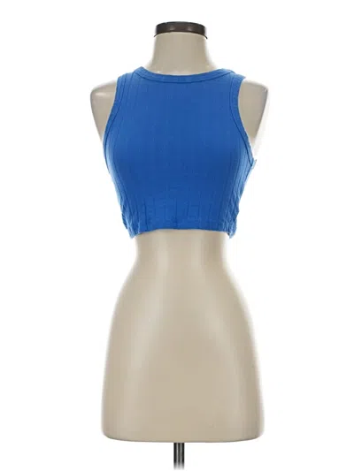 Pre-owned Shein Tank Top Blue Halter Neckline Tops