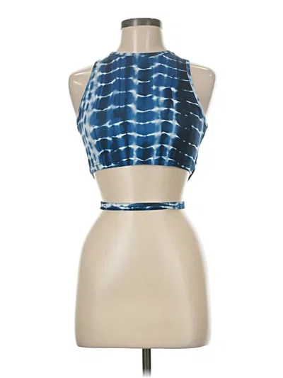 Pre-owned Shein Tank Top Blue Halter Neckline Tops