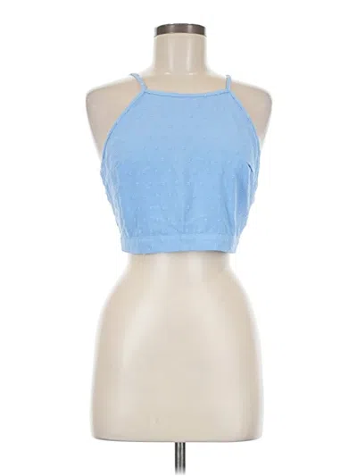 Pre-owned Shein Tank Top Blue Halter Neckline Tops