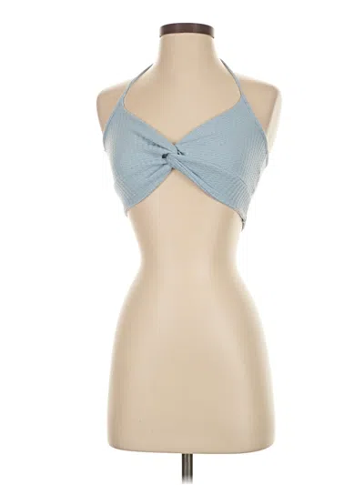 Pre-owned Shein Tank Top Blue Halter Neckline Tops