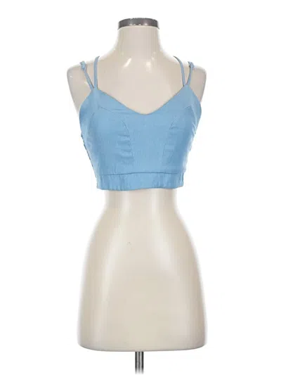 Pre-owned Shein Tank Top Blue Halter Neckline Tops