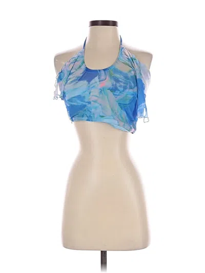 Pre-owned Shein Tank Top Blue Halter Neckline Tops