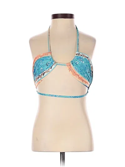 Pre-owned Shein Tank Top Blue Halter Neckline Tops