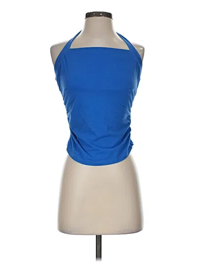 Pre-owned Shein Tank Top Blue Halter Neckline Tops