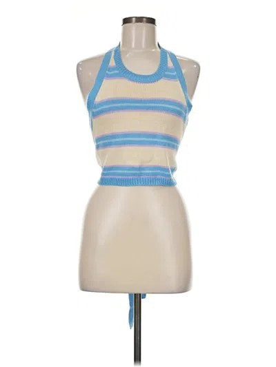 Pre-owned Shein Tank Top Blue Halter Neckline Tops