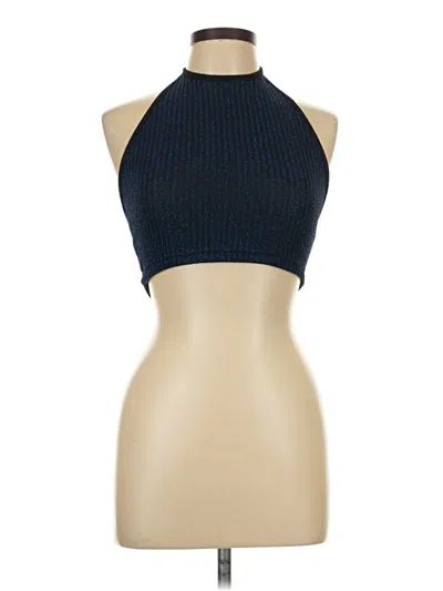 Pre-owned Shein Tank Top Blue Halter Neckline Tops