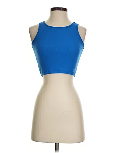Pre-owned Shein Tank Top Blue Halter Neckline Tops
