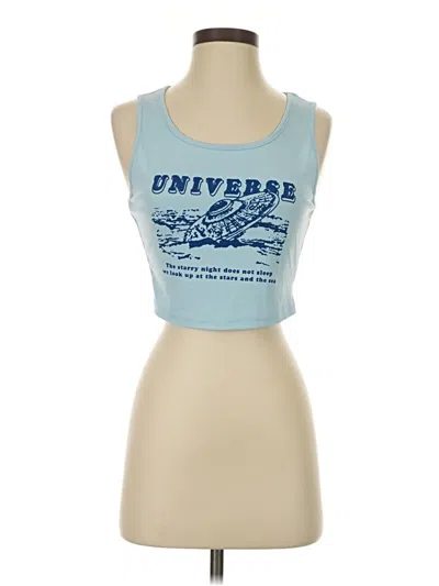 Pre-owned Shein Tank Top Blue Halter Neckline Tops