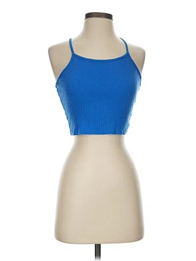 Pre-owned Shein Tank Top Blue Halter Neckline Tops