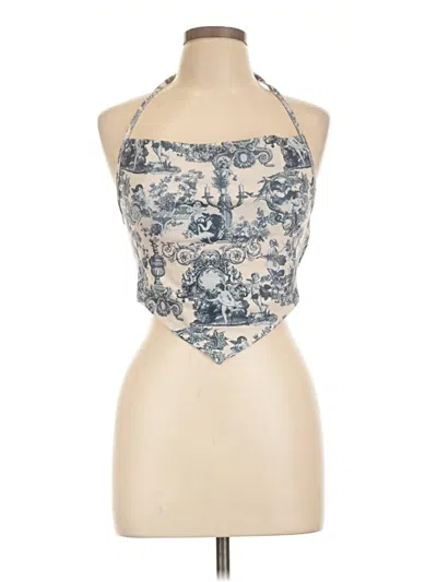 Pre-owned Shein Tank Top Blue Halter Neckline Tops